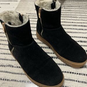 Black Suede Platform Boots